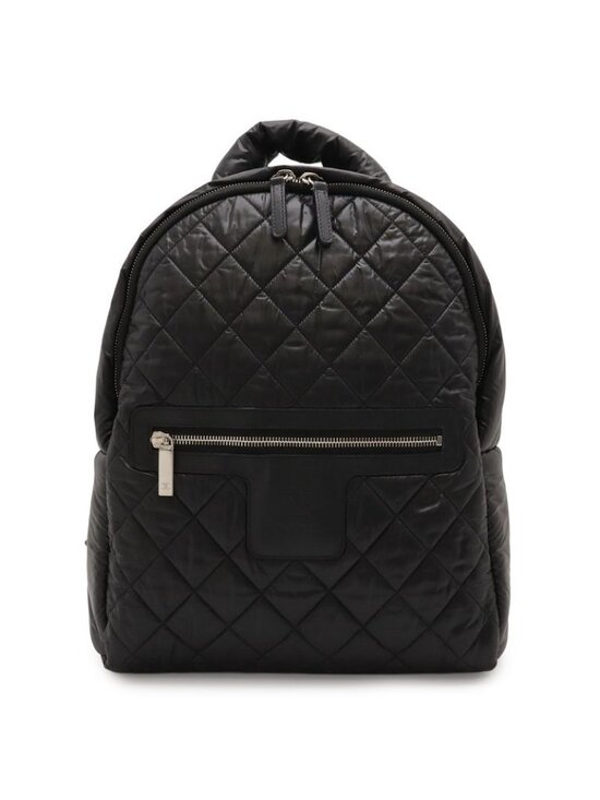 Chanel Coco Cocoon Backpack Quilted Nylon Leather Black main image 7
